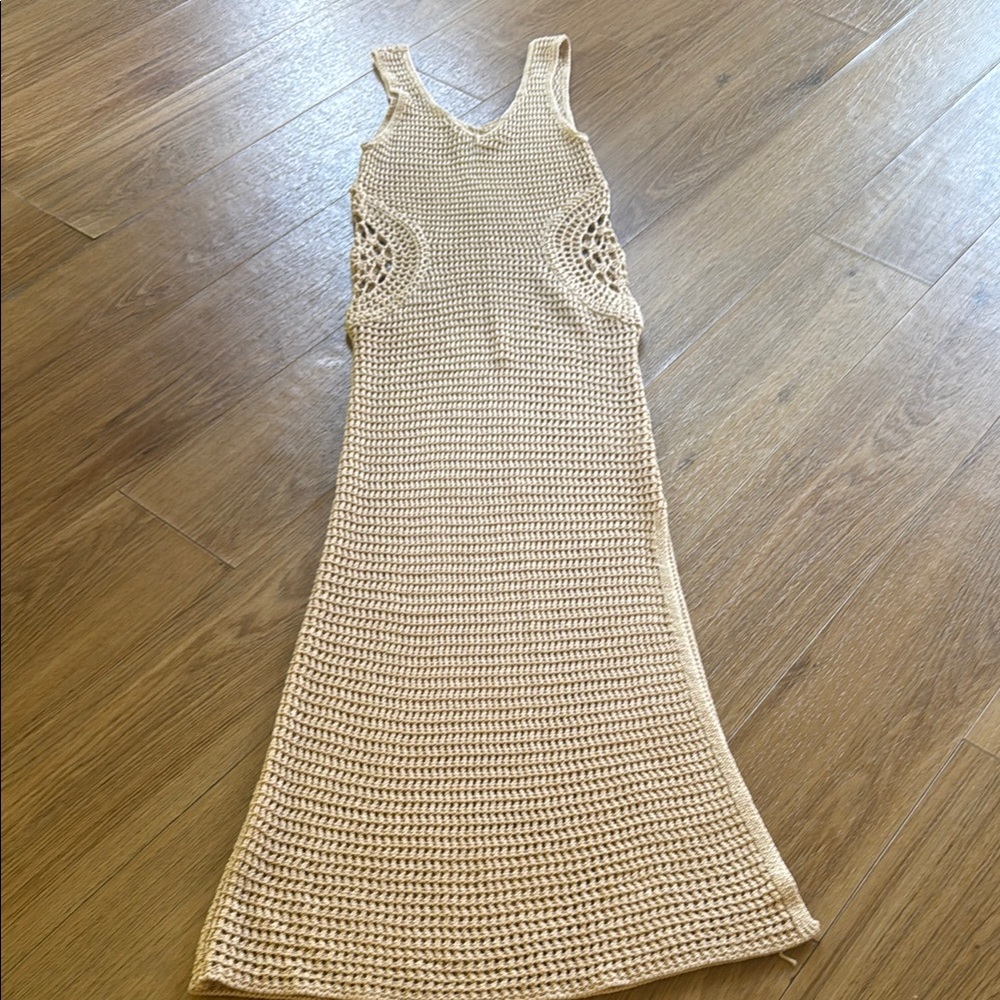 Elan Beige Crochet Swim Coverup - Picture 2 of 7